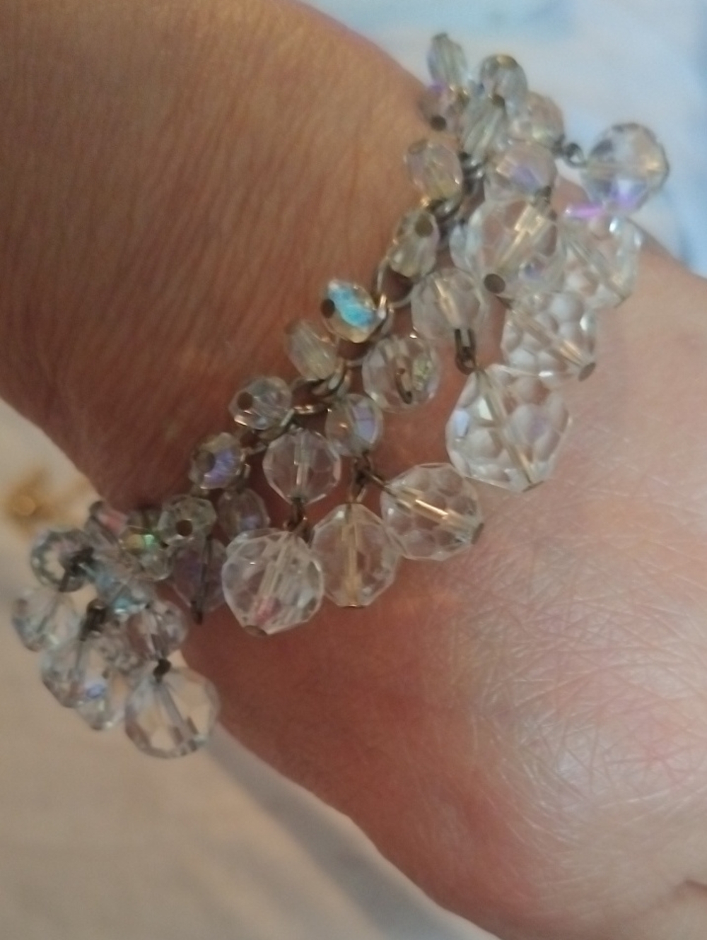 Crystal Bead Bracelet - Clear